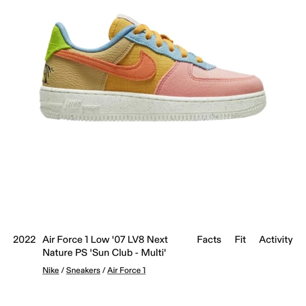 2022
Air Force 1 Low '07 LV8 Next Nature PS 'Sun Club - Multi'